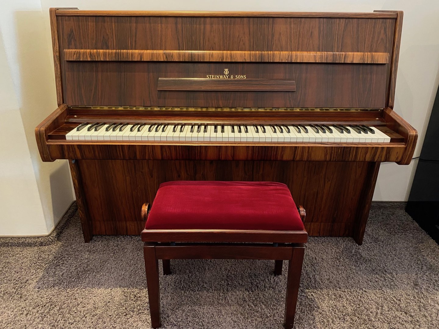 Steinway & Sons Z 114 Palisander von 1970 in Palisander matt